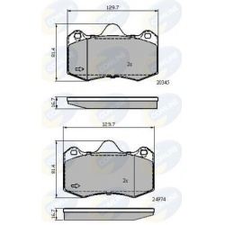 stabdžių trinkelių rinkinys, diskinis stabdys
COMLINE