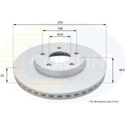 stabdžių diskas (1vnt) COATED
                                COMLINE                                                ADC192