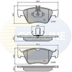 stabdžių trinkelių rinkinys, diskinis stabdys
                                COMLINE                                CBP02