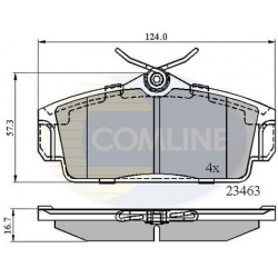 stabdžių trinkelių rinkinys, diskinis stabdys
                                COMLINE                                     