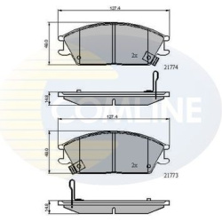 stabdžių trinkelių rinkinys, diskinis stabdys
                                COMLINE                                     