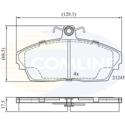 stabdžių trinkelių rinkinys, diskinis stabdys
COMLINE