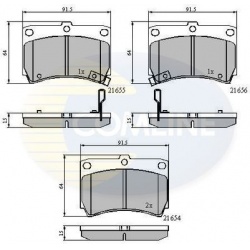 stabdžių trinkelių rinkinys, diskinis stabdys
                                COMLINE                                     