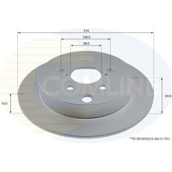 Stabdžių diskas (1VNT), galinis
COMLINE ADC2