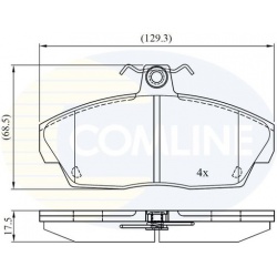 stabdžių trinkelių rinkinys, diskinis stabdys
                                COMLINE                                CBP02