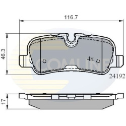 Stabdžių kaladėlės galinės
                                COMLINE                                                CBP020