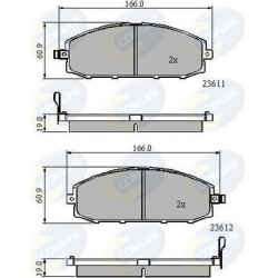 stabdžių trinkelių rinkinys, diskinis stabdys
COMLINE