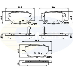 stabdžių trinkelių rinkinys, diskinis stabdys
COMLINE CBP32