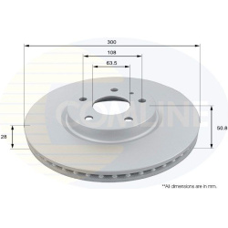 Stabdžių diskas (1VNT), priekis
                                COMLINE                                                ADC1