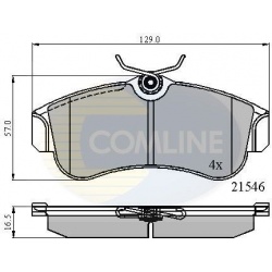 stabdžių trinkelių rinkinys, diskinis stabdys
                                COMLINE                                     