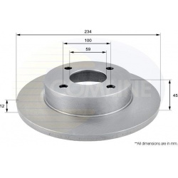 stabdžių diskas (1vnt) COATED
                                COMLINE                                                ADC022