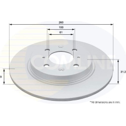stabdžių diskas (1vnt)
                                COMLINE                                                ADC0570, COML
