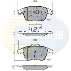 Stabdžių kaladėlės priekinės
                                COMLINE                                                CBP0