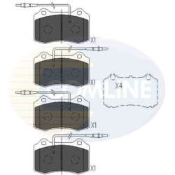 stabdžių trinkelių rinkinys, diskinis stabdys
                                COMLINE                                     