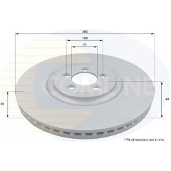 stabdžių diskas (1vnt) COATED
                                COMLINE                                                ADC125