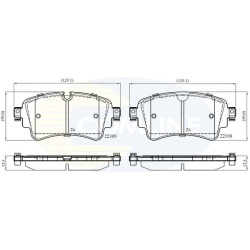 Stabdžių kaladėlės galinės
                                COMLINE                                CBP02362, COMLINE, CBP