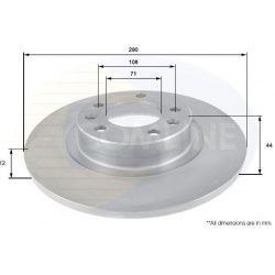 stabdžių diskas (1vnt) COATED
                                COMLINE                                                ADC270