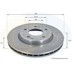 stabdžių diskas (1vnt)
COMLINE ADC2407V, COM