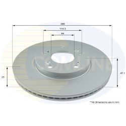 stabdžių diskas (1vnt) COATED
                                COMLINE                                                ADC057