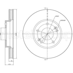 stabdžių diskas (1vnt)
                                METELLI                                                23-1053C, MET