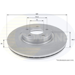 stabdžių diskas (1vnt)
                                COMLINE                                                ADC0470V, COM