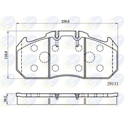 stabdžių trinkelių rinkinys, diskinis stabdys
                                COMLINE                                     