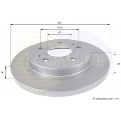 stabdžių diskas (1vnt)
                                COMLINE                                                ADC0611, COML