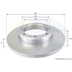 stabdžių diskas (1vnt) COATED
                                COMLINE                                                ADC159