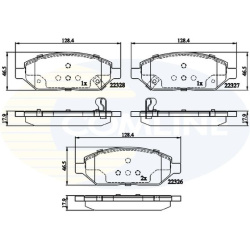 stabdžių trinkelių rinkinys, diskinis stabdys
                                COMLINE                                     