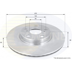 stabdžių diskas (1vnt) Comline
                                ADC01155V, COMLINE, ADC01155V, auto detalė