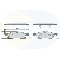 stabdžių trinkelių rinkinys, diskinis stabdys
COMLINE