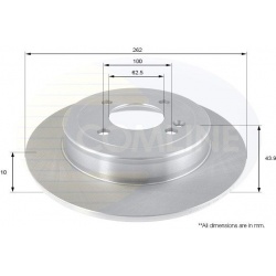 stabdžių diskas (1vnt) COATED
                                COMLINE                                ADC2419, COMLINE, ADC2