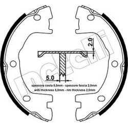stabdžių trinkelių komplektas, stovėjimo stabdis
                                METELLI                                 