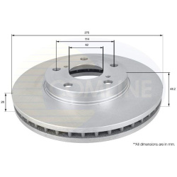 Stabdžių diskas (1VNT), priekis
COMLINE ADC0145V, COMLINE, A