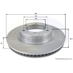 stabdžių diskas (1vnt) COATED
                                COMLINE                                ADC2505V, COMLINE, ADC