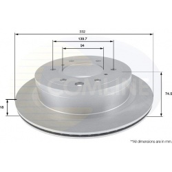 stabdžių diskas (1vnt) COATED
                                COMLINE                                                ADC038