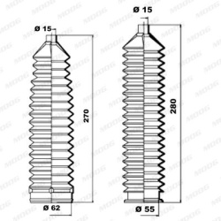 Gofruotoji membrana, vairavimas
                                MOOG                                                K150120, 