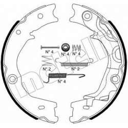 stabdžių trinkelių komplektas, stovėjimo stabdis
                                METELLI                                 