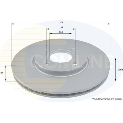 stabdžių diskas (1vnt) COATED
                                COMLINE                                                ADC128
