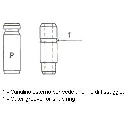 vožtuvų kreiptuvai Standard
                                METELLI                                                01-2058,