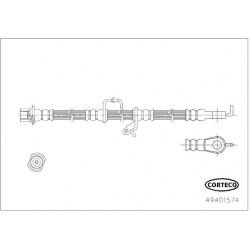 stabdžių žarnelė
                                CORTECO                                                49401574, CORTECO