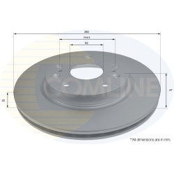 stabdžių diskas (1vnt) COATED
                                COMLINE                                                ADC093