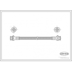 stabdžių žarnelė
                                CORTECO                                                19035334, CORTECO