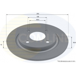 stabdžių diskas (1vnt) COATED
COMLINE ADC288