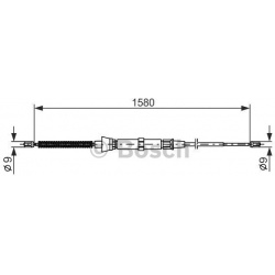 trosas, stovėjimo stabdys
                                BOSCH                                                1987477806, B