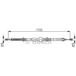 trosas, stovėjimo stabdys
                                BOSCH                                                1987477733, B