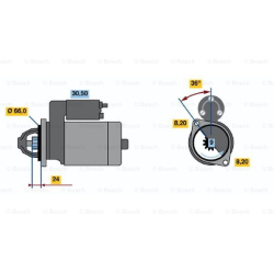 Starteris
                                BOSCH                                                0986011730, BOSCH, 0986011730,