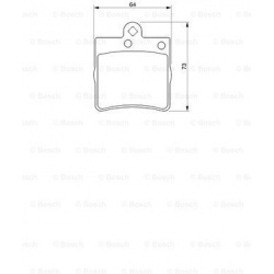 stabdžių trinkelių rinkinys, diskinis stabdys
                                BOSCH                                       
