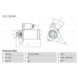 Starteris
                                BOSCH                                                0986018030, BOSCH, 0986018030,