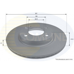 stabdžių diskas (1vnt) COATED
COMLINE ADC281